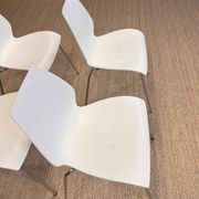 Set of 4 white Maui chairs by Magistretti for Kartell 2000s Italy