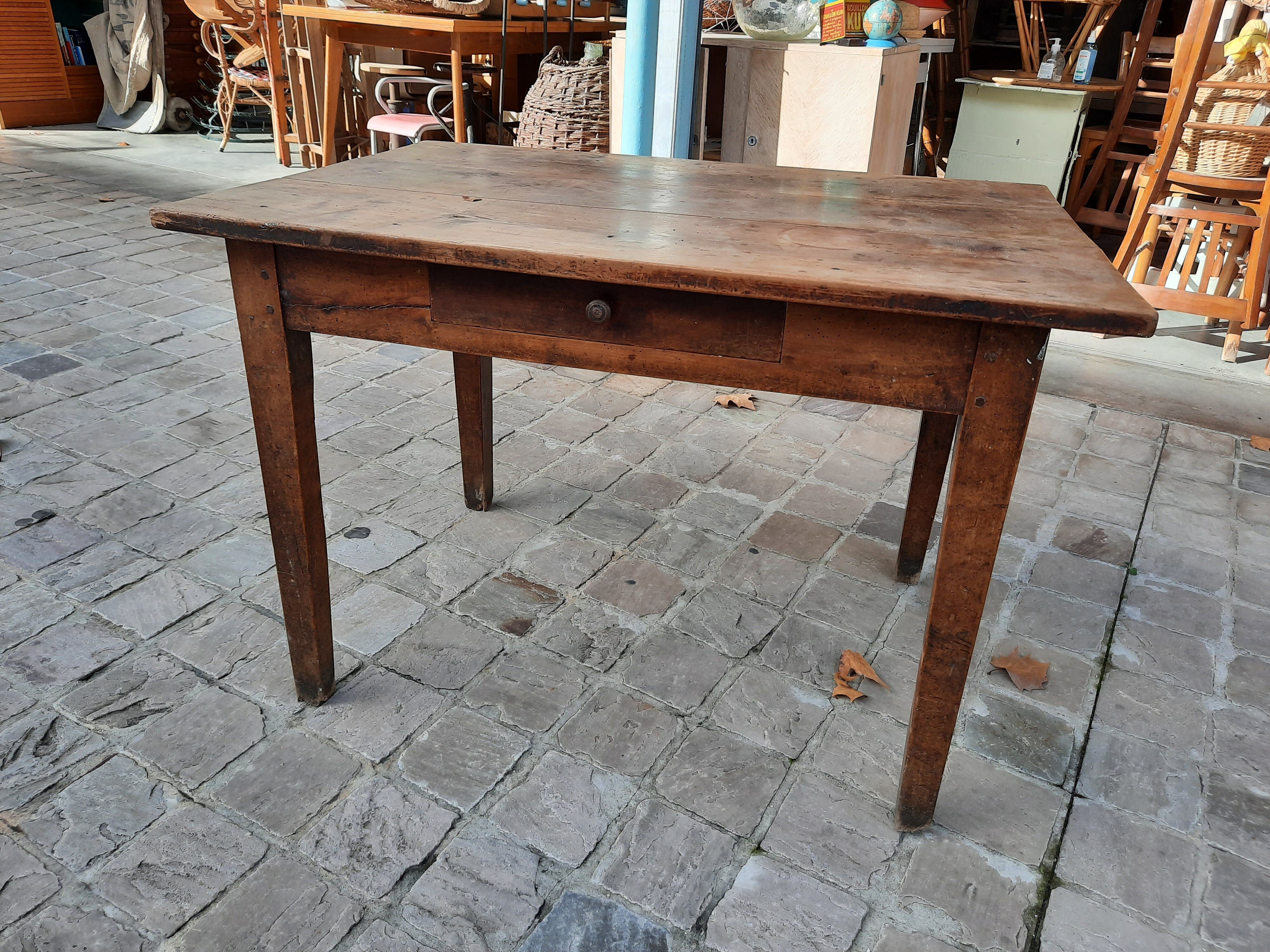 Vintage old farm table
