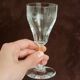 10 old cut glass glasses engraved palm decoration 1930