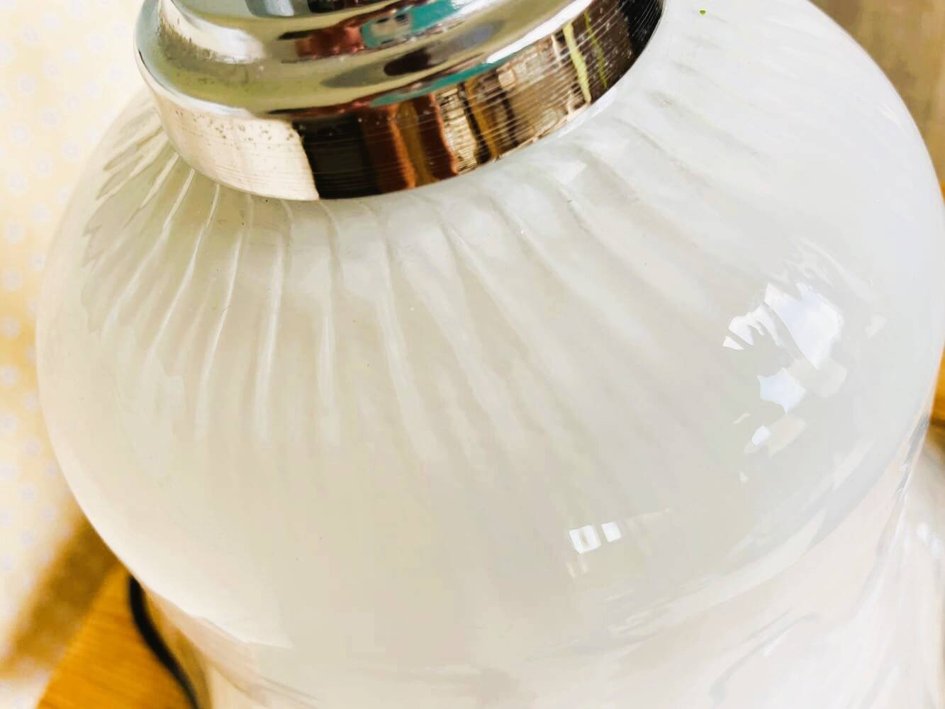 White opaline glass pendant light