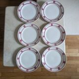 Six Badonviller dinner plates