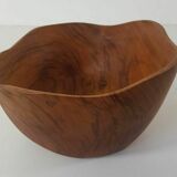 Olive wood bowl signed AB