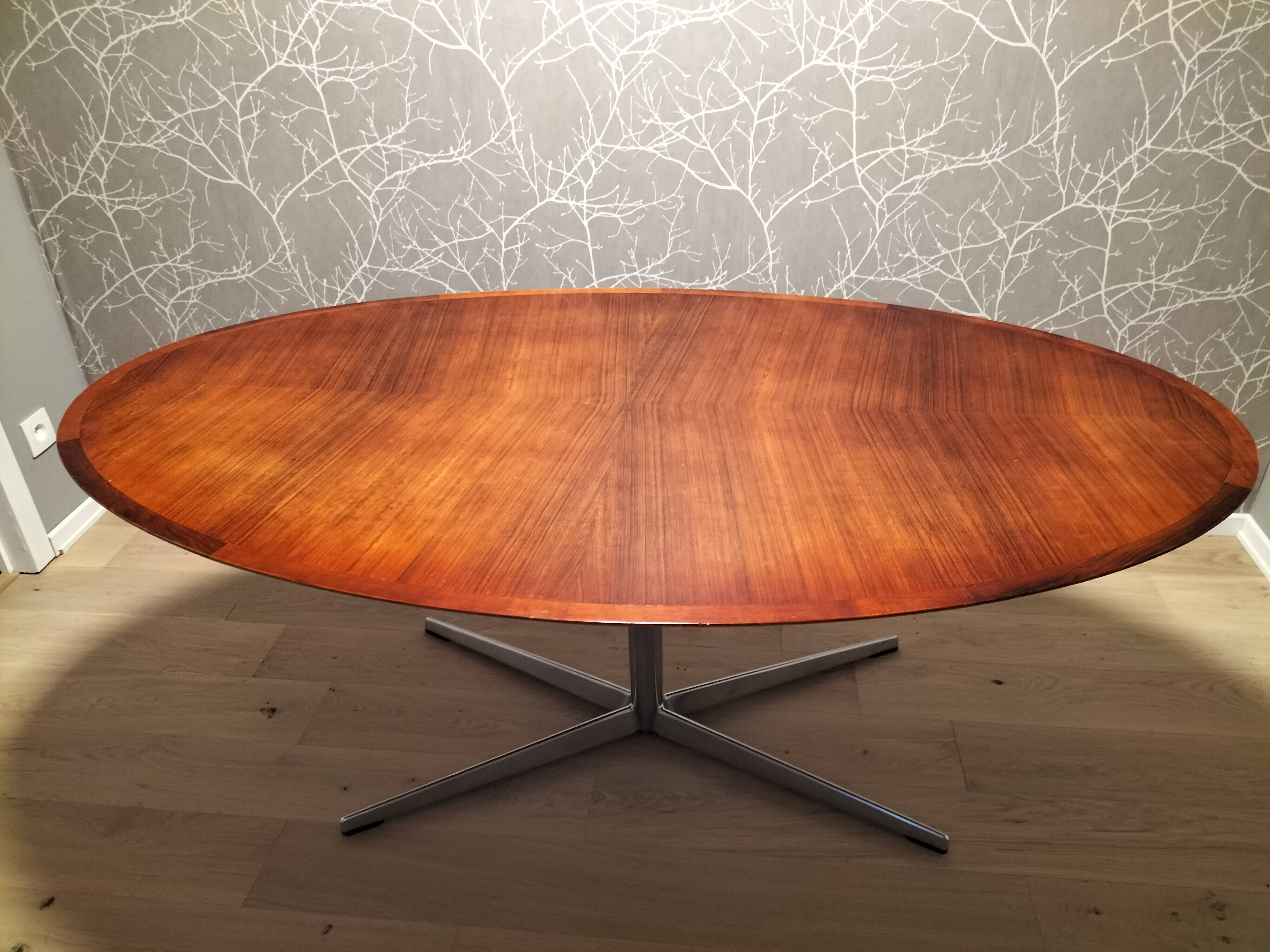 Coffee (or high) oval wooden table