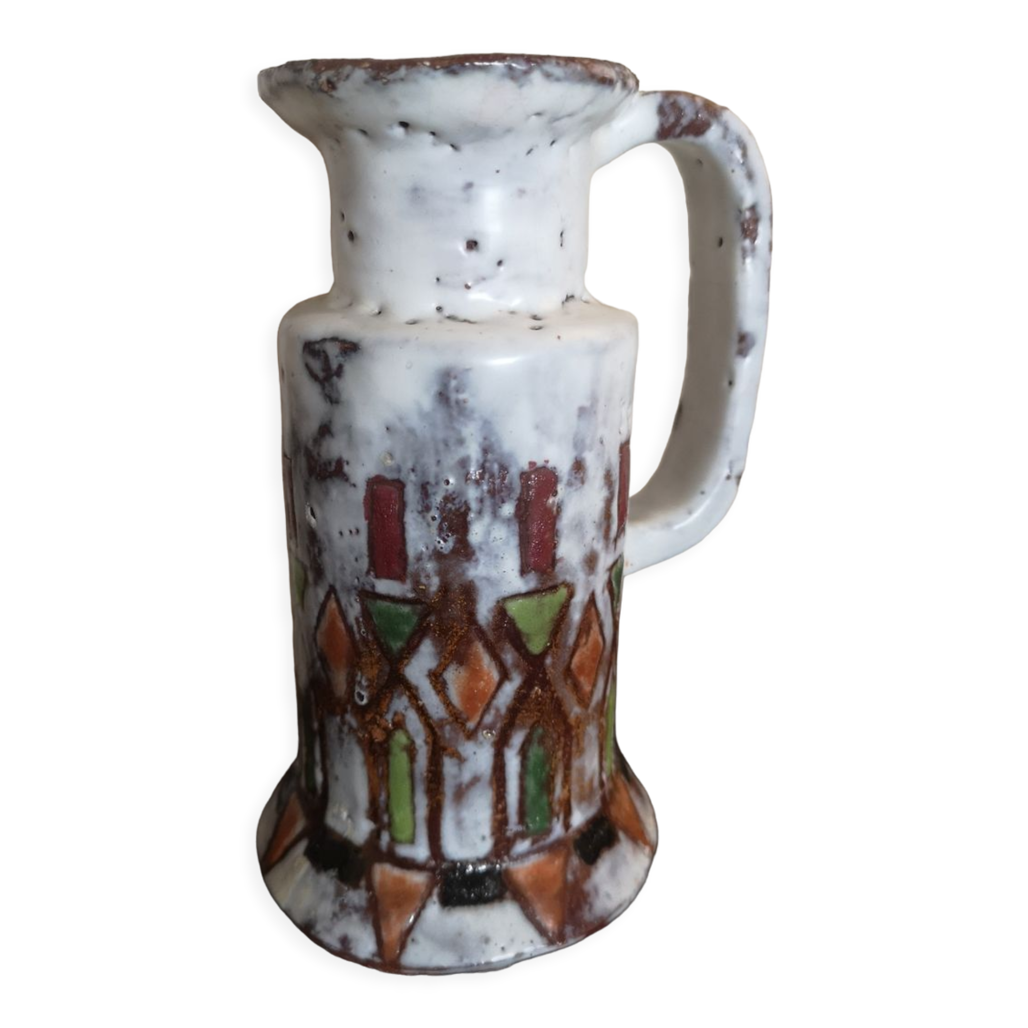 Vase pichet en céramique signé Fernande Kohler Vallauris années 1950-60