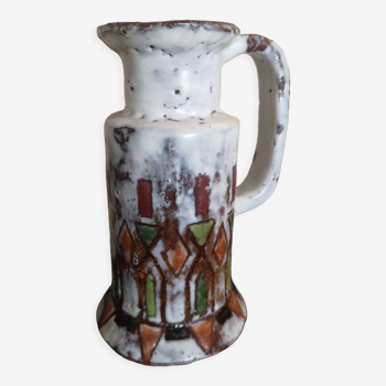 Ceramic pitcher vase signed Fernande Kohler - Vallauris - 1950s/60s