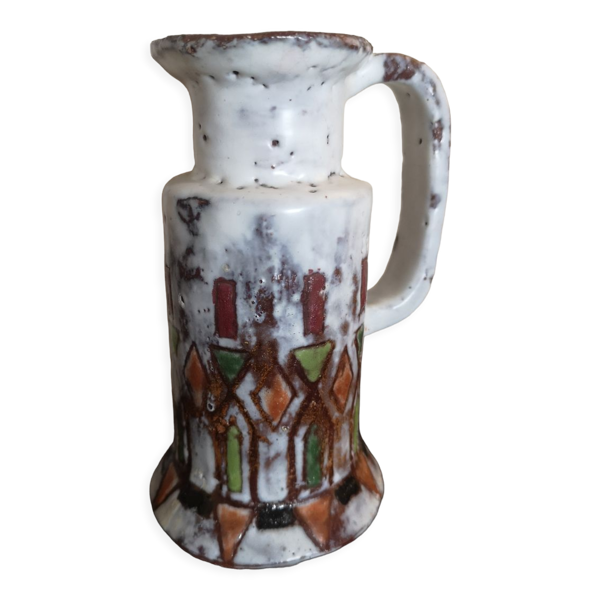 Vase pichet en céramique signé Fernande Kohler Vallauris années 1950-60