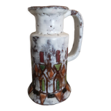 Ceramic pitcher vase signed Fernande Kohler - Vallauris - 1950s/60s