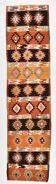 3x10 Boho Style Kilim Runner Rug, Peach Orange Vintage Runner, 73x296 Cm