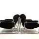 Set of 2 Herlag chrome cantilever lounge chairs by Johan Bertil Häggström