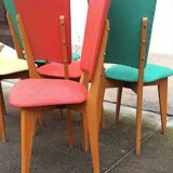 Set of 5 chairs + 1 free. 1960s.