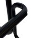 Vintage Black Leather & black frame Italian Modern Barstool
