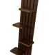 vintage wall shelf plant support, decoration oak wood