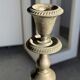 Grand bougeoir en métal argenté ancien pâtiné H29 D10,5