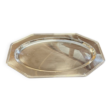 Silver-plated metal tray Christofle model Villars