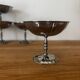 Vintage set of 6 finely engraved stainless steel bowls.