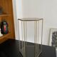 Table d’appoint vintage métal et verre