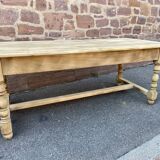 Monastery style dining table raw natural oak