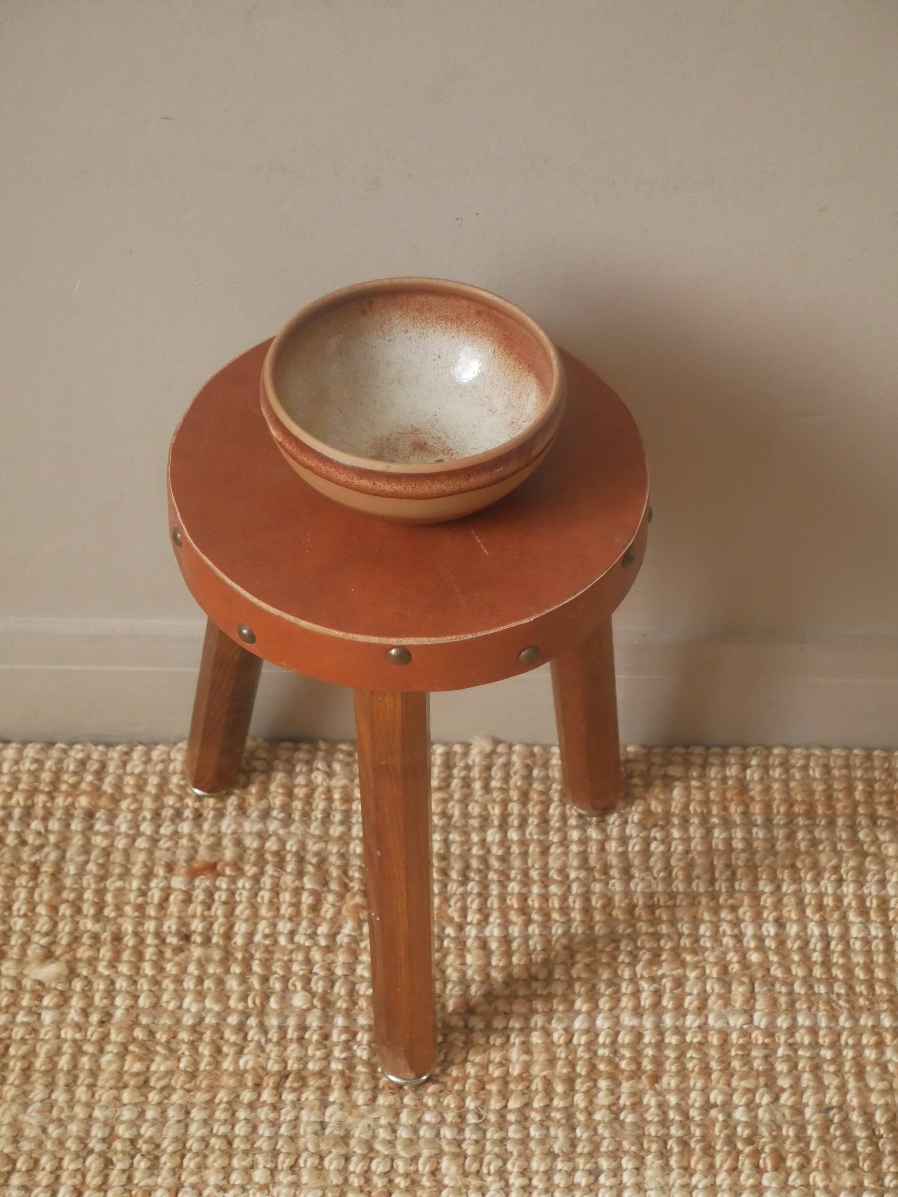 Ceramic stoneware bowl handmade pottery Scandinavian country decoration RJ handmade object