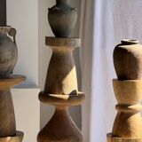 Pawn Natural - Stool, side table, end table in solid mango wood