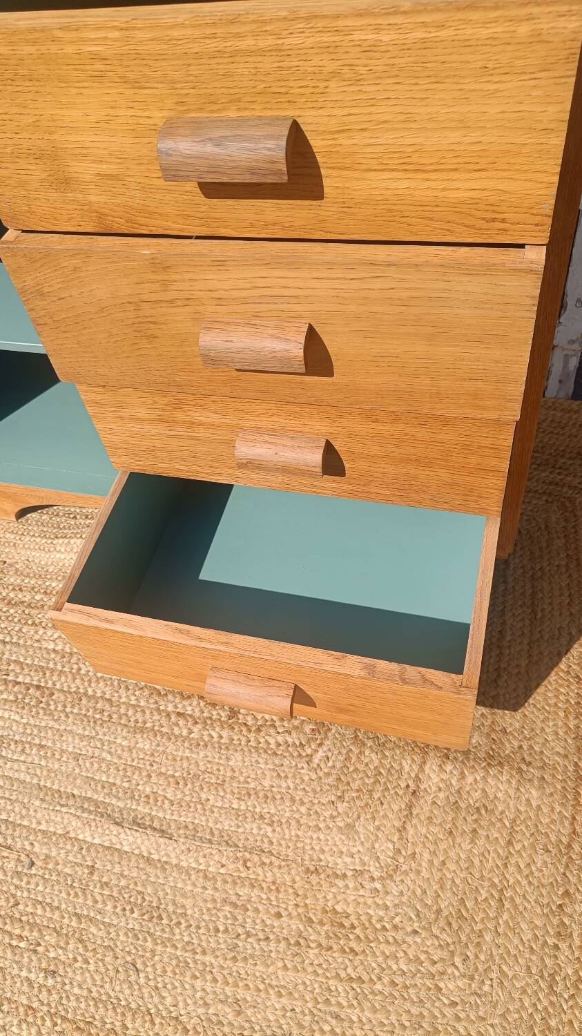 Vintage wooden buffet refurbished – 1 door and 4 drawers