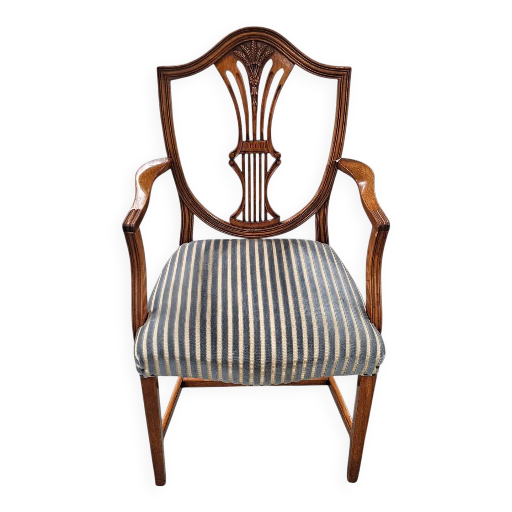 6 x English mahogany Hepplewhite chairs / 1920s