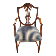 6 x English mahogany Hepplewhite chairs / 1920s