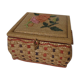 Straw and raffia sewing basket