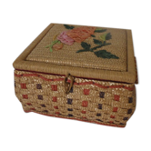 Panier a couture paille et raphia