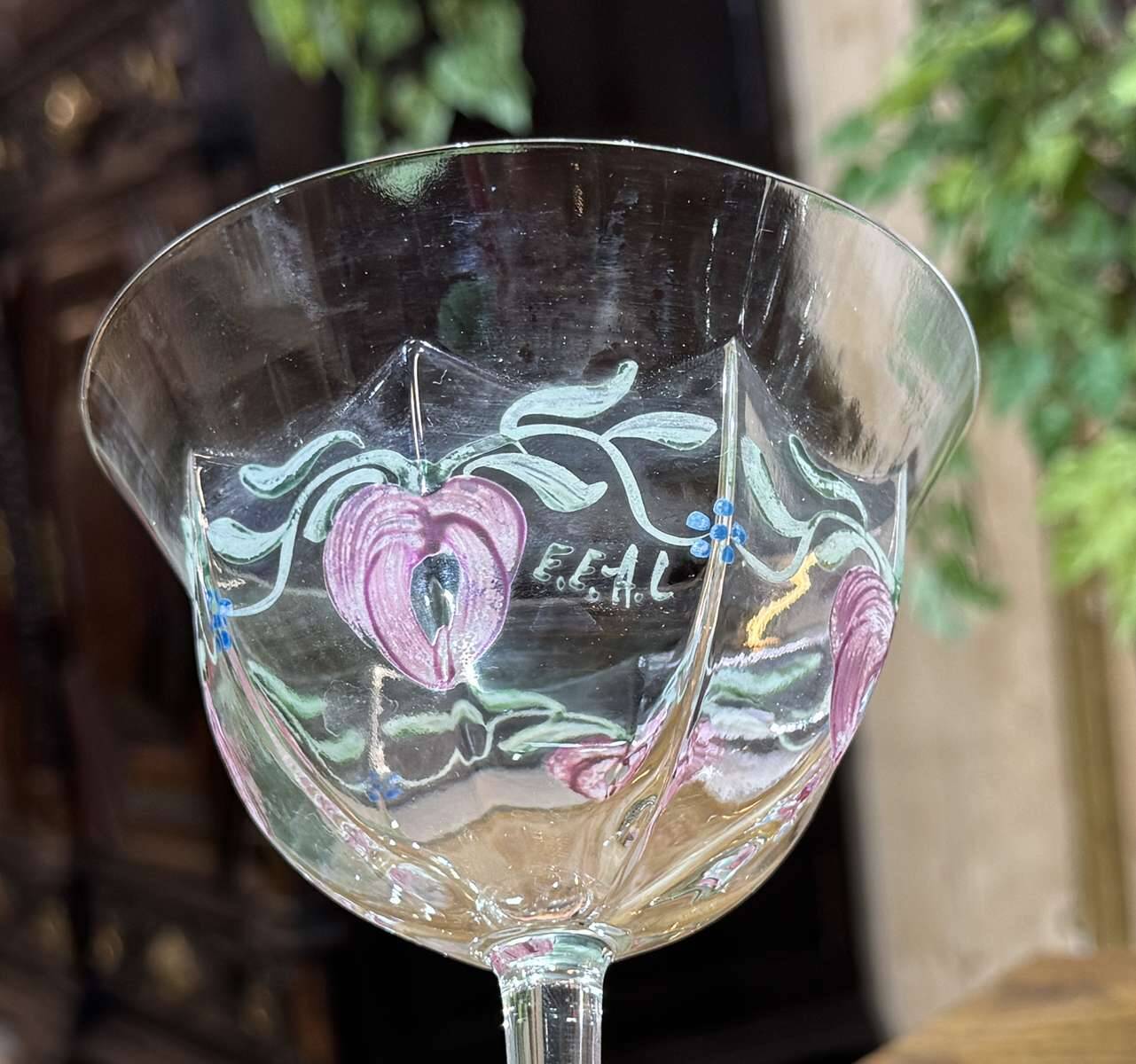 Set of 6 Swedish crystal champagne glasses by the brand Orrefors.