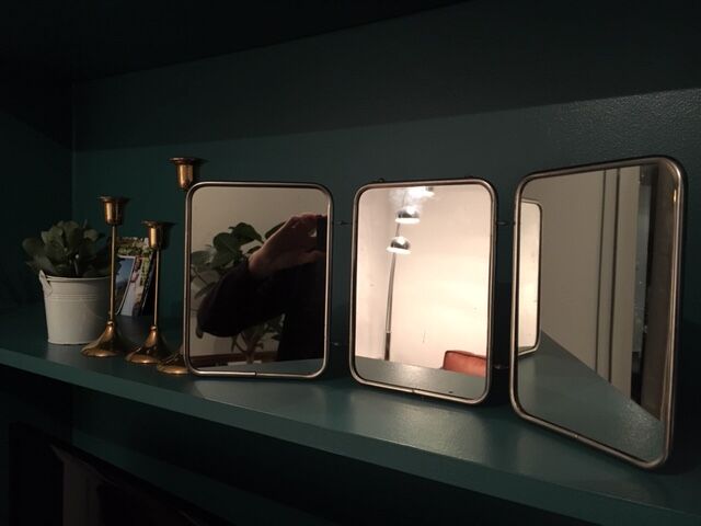 Mirror Barber triptych 48 x 20