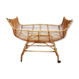 Vintage rattan cradle