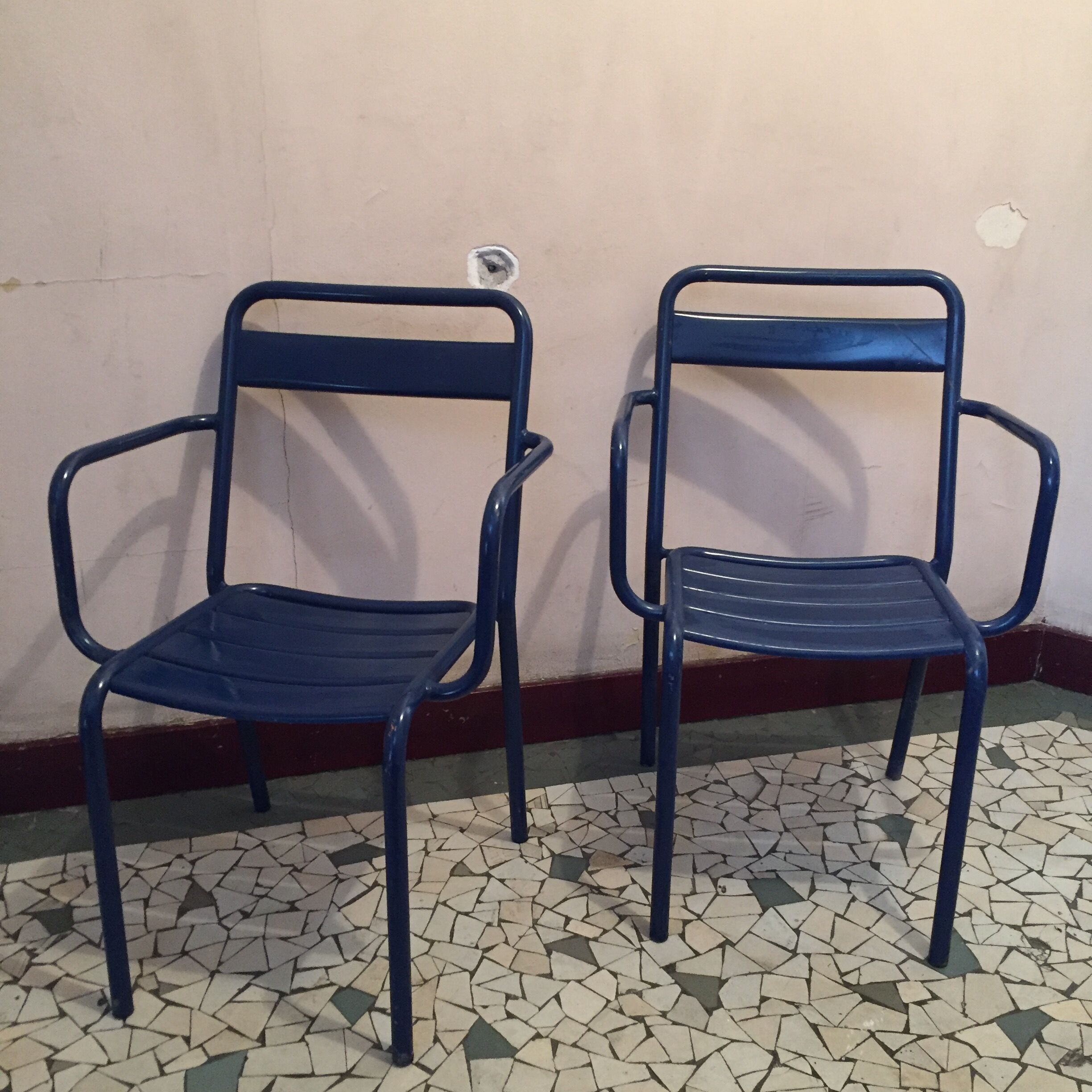 Paire de chaises extérieures Fermob 1980