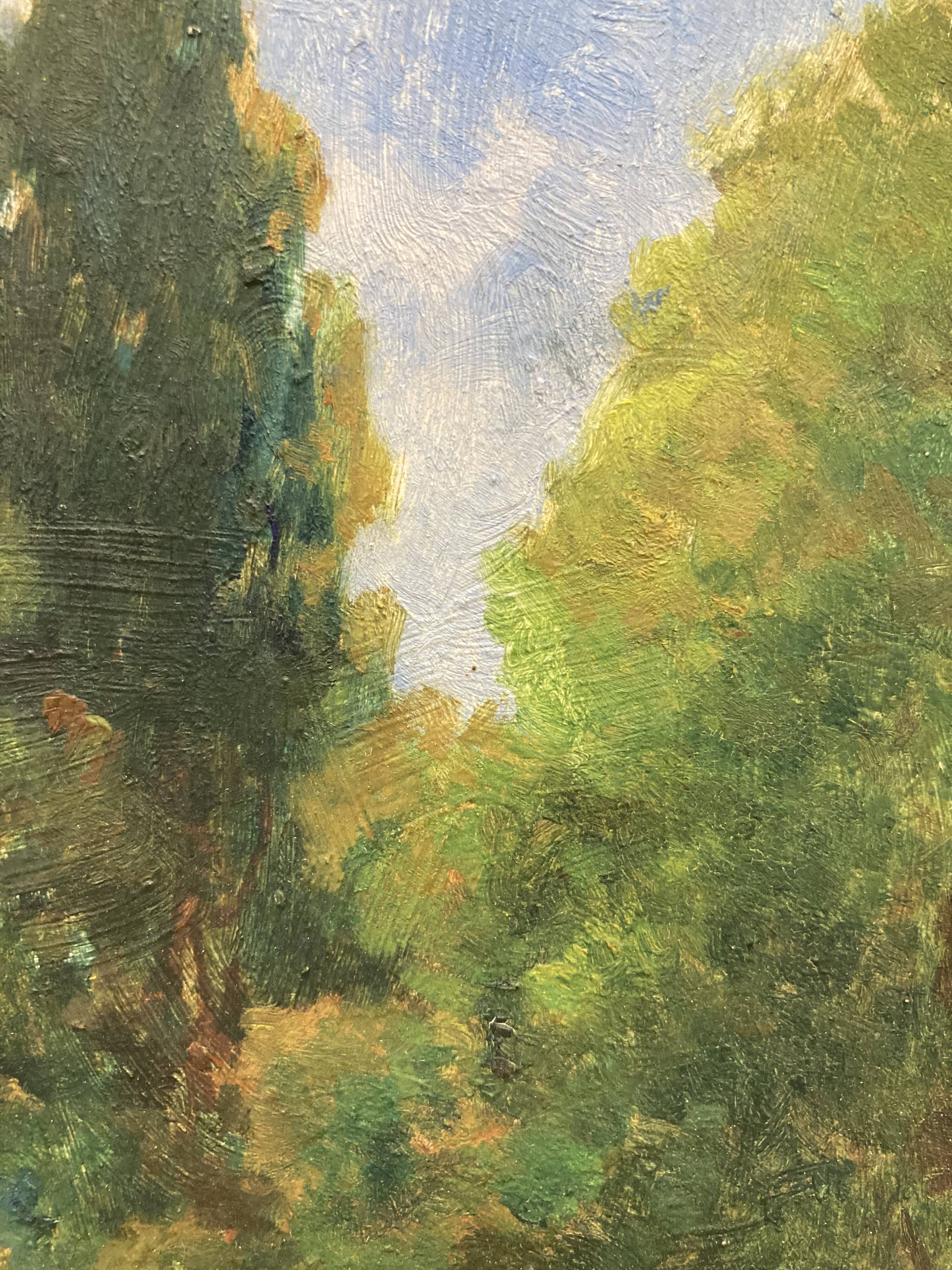 Huile sur bois vintage