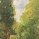 Huile sur bois vintage