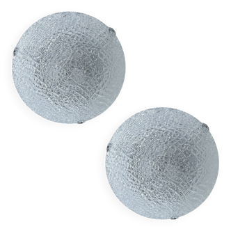 2 Large Vintage Murano Glass Ceiling Lights