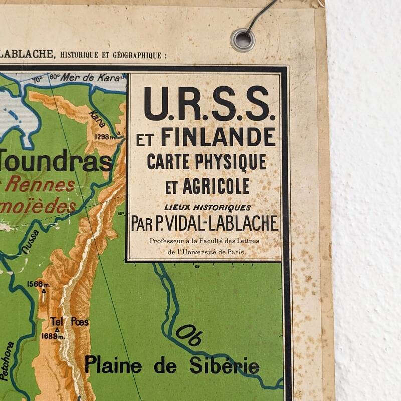 Vidal lablache school map - n°34 ussr and finland