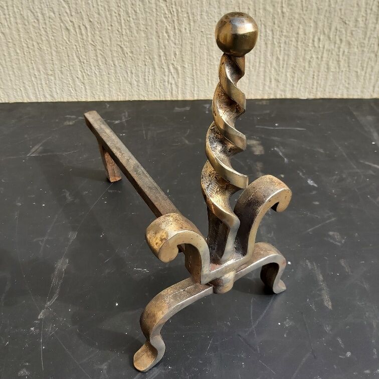 Pair of old bronze channels