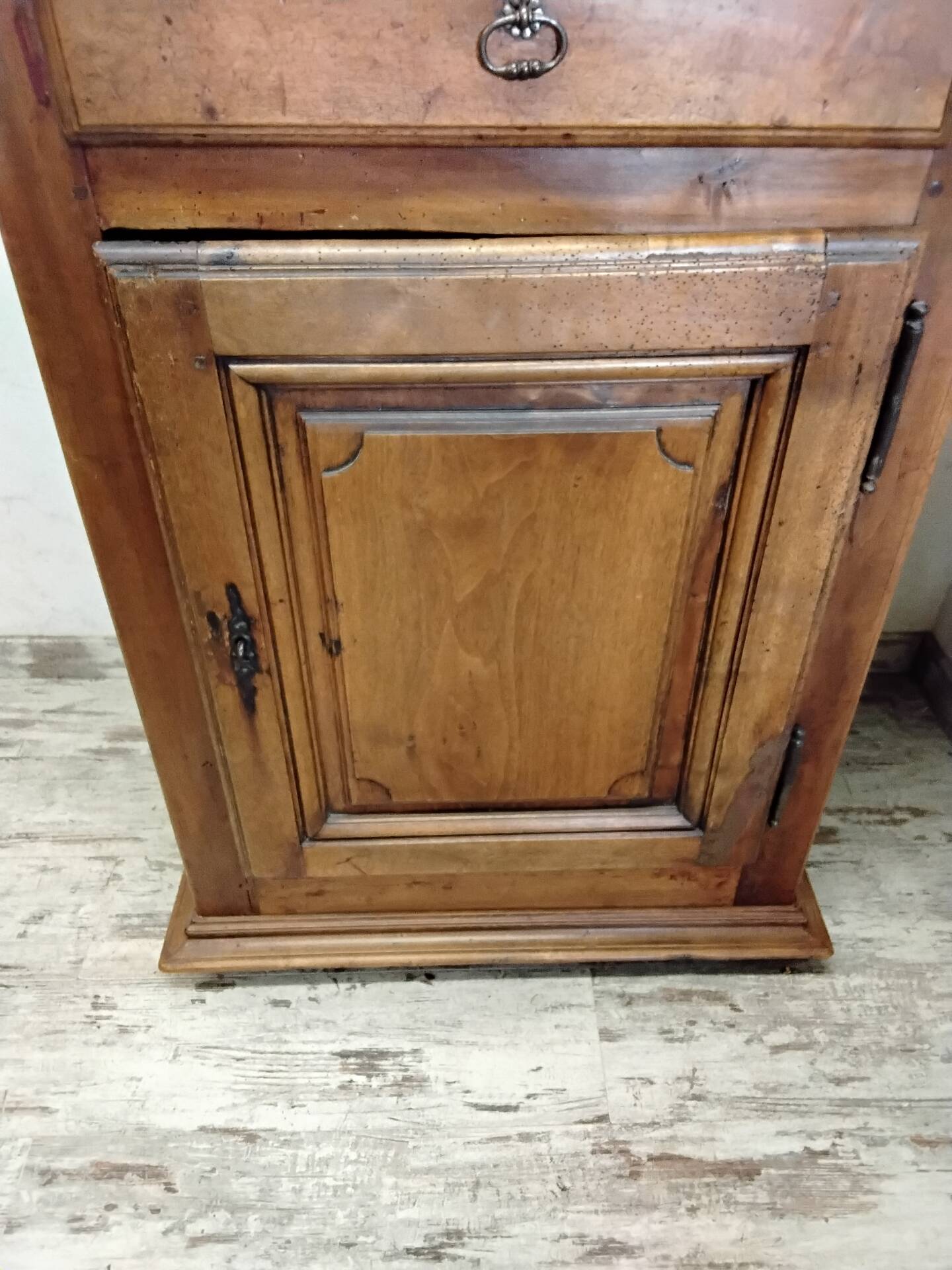 Antique wardrobe standing man