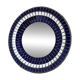 Vintage Danish round mosaic wall mirror, marked B. J. H. Moller, 1970s