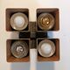 Pair of ceiling lights RAAK model Viervoud 1970's Vintage