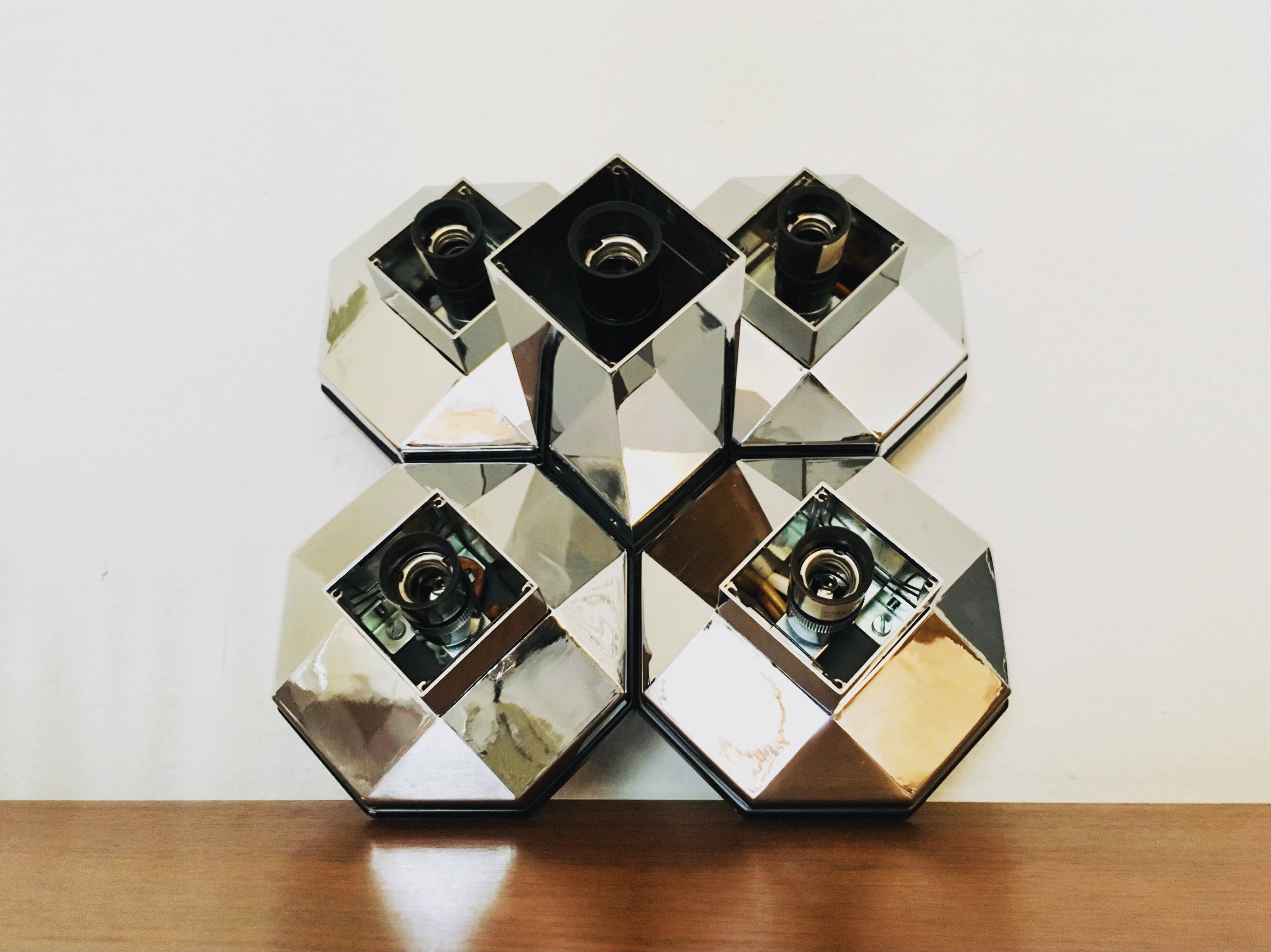 1 of 2 1970s Modular Flush Lamps by Motoko Ishii for Staff