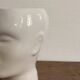 White Ceramic Vase Pot Male Head Minimalist Face Vintage Design