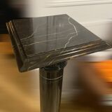Black marble pedestal column