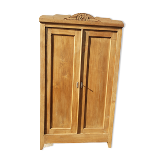 Armoire parisienne art déco bois brut