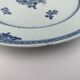 Plate in porcelain blue and white china xviii floral decoration