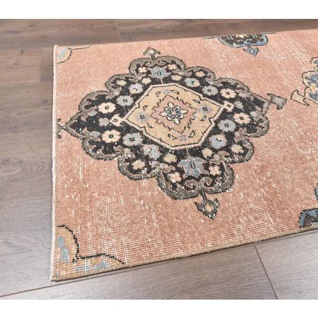 1970s Turkish Anatolian hand-knotted runner 75x333