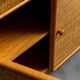 Commode en bois rotin 1970 vintage