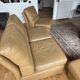Lot de 5 chauffeuses en cuir vintage