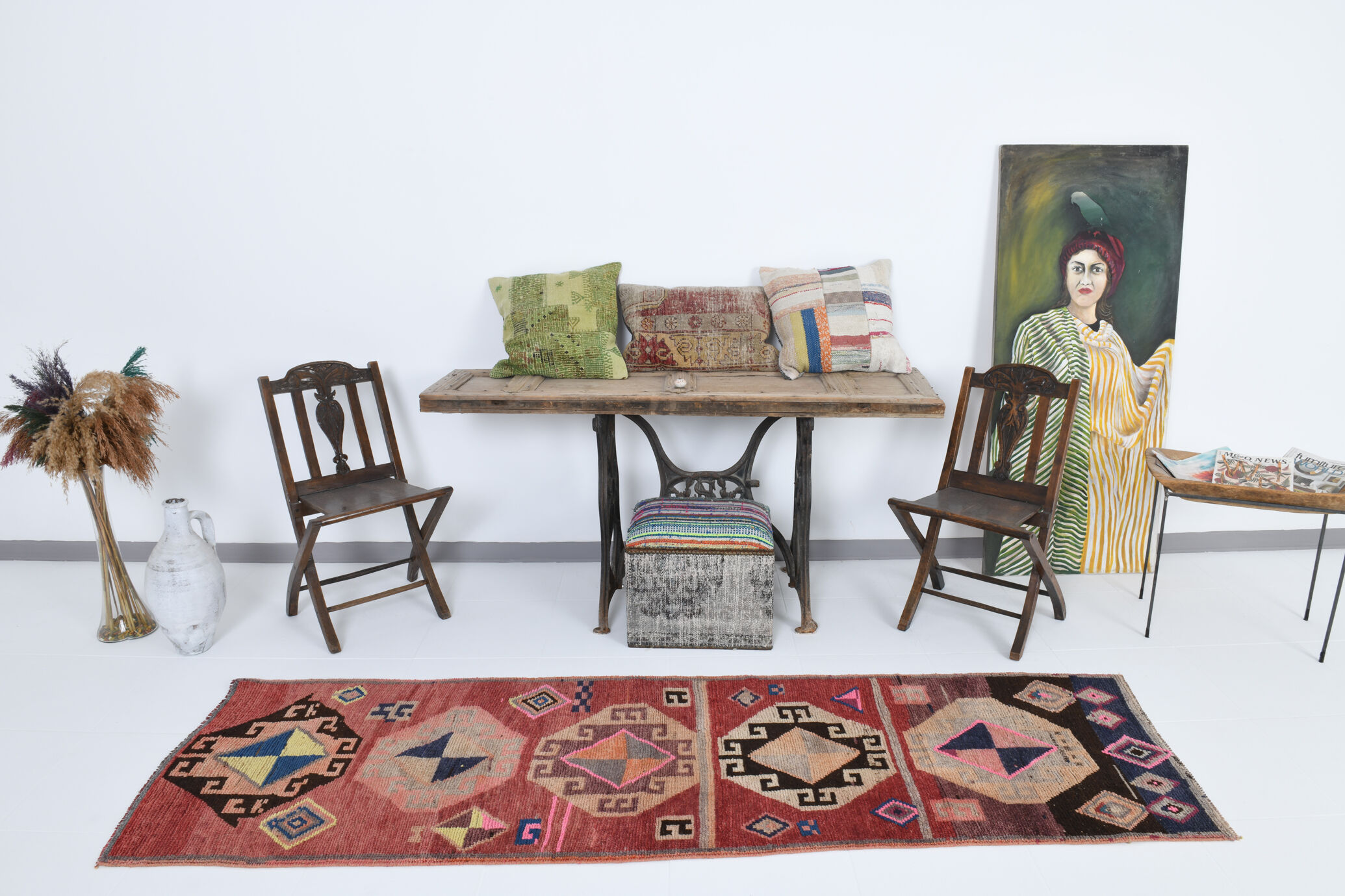 3x9 Turkish Runner Rug 265x77 Cm