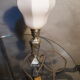 small art deco bedside lamp in gold patinated regule with its original 26x10 cord